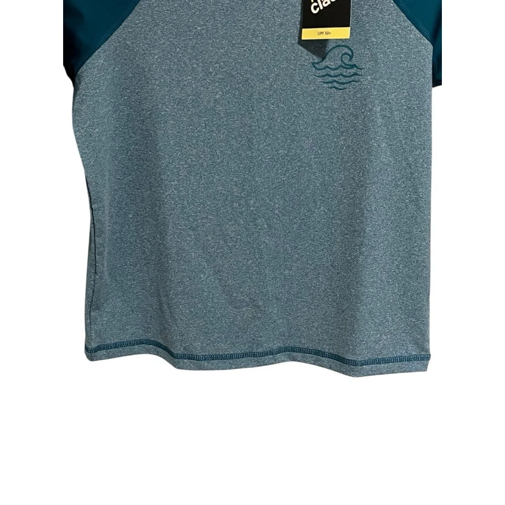 Art Class Boys Swim Shirt Teal Long Sleeve Size M 8 Plus